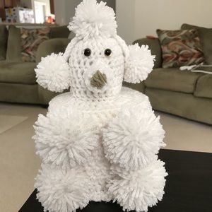 Crochet poodle TP cover for bathroom